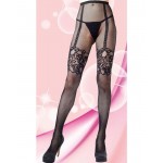 Stocking - Faux Garter Lace Top